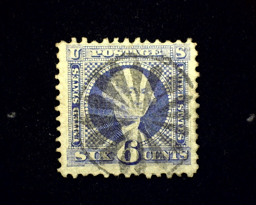 #115 Used Interesting circle cancel. F US Stamp