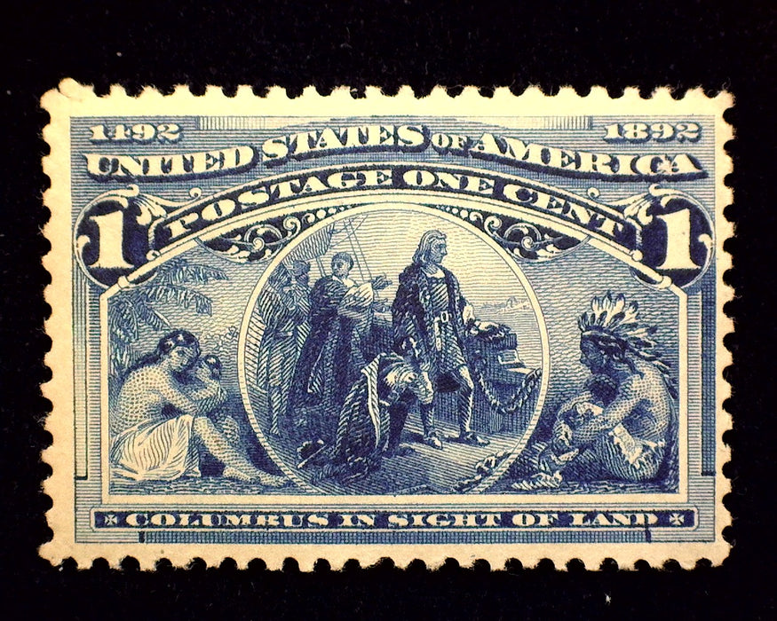 #230 Mint 1 Cent Columbian F/VF NH US Stamp