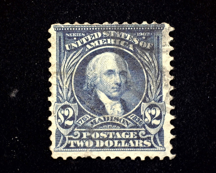 #312 Used Creasing F US Stamp