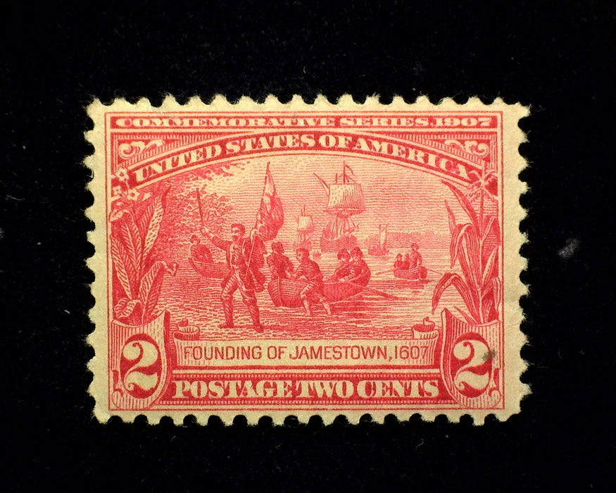 #329 2 cent Jamestown Mint Vf/Xf LH US Stamp