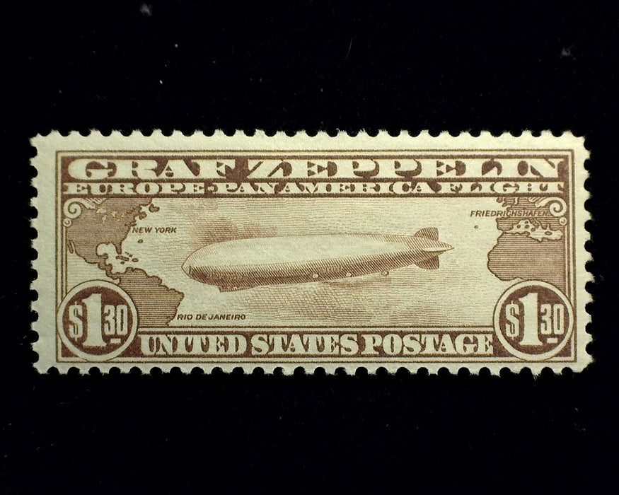 #C14 Mint 1.30 Dollar Graf Zeppelin Fresh. F/VF NH US Stamp