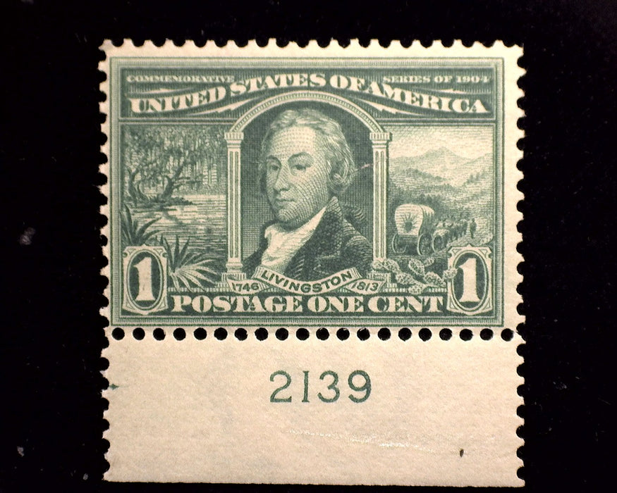 #323 Mint Fresh PL# single F LH US Stamp