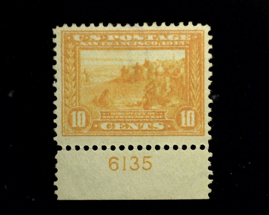 #400 Mint 10 Cent Panama Pacific Fresh PL# single VF LH US Stamp