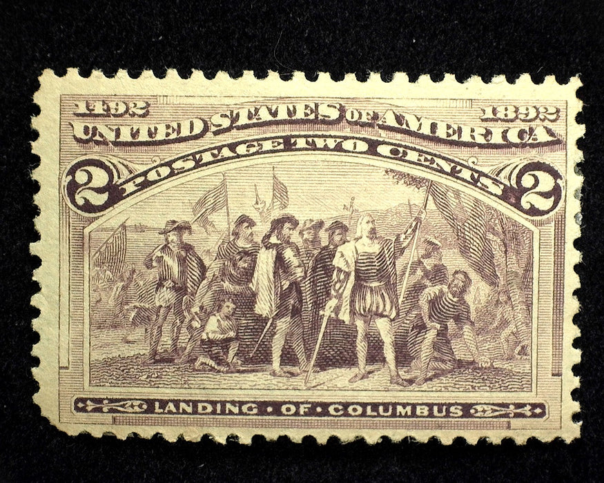 #231 2 Cent Columbian Mint VF LH US Stamp