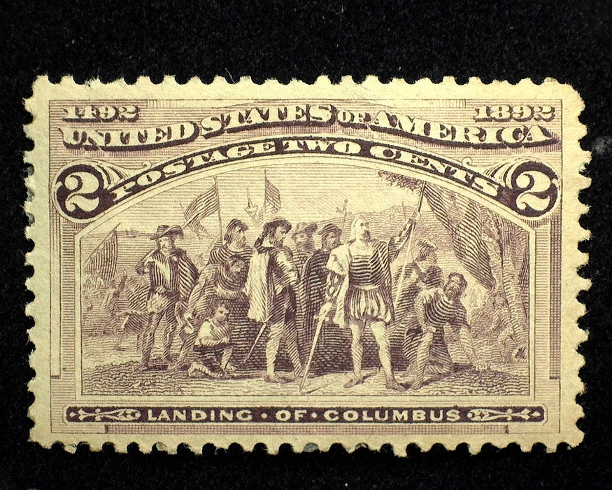 #231 Mint 2 Cent Columbian VF/XF H US Stamp