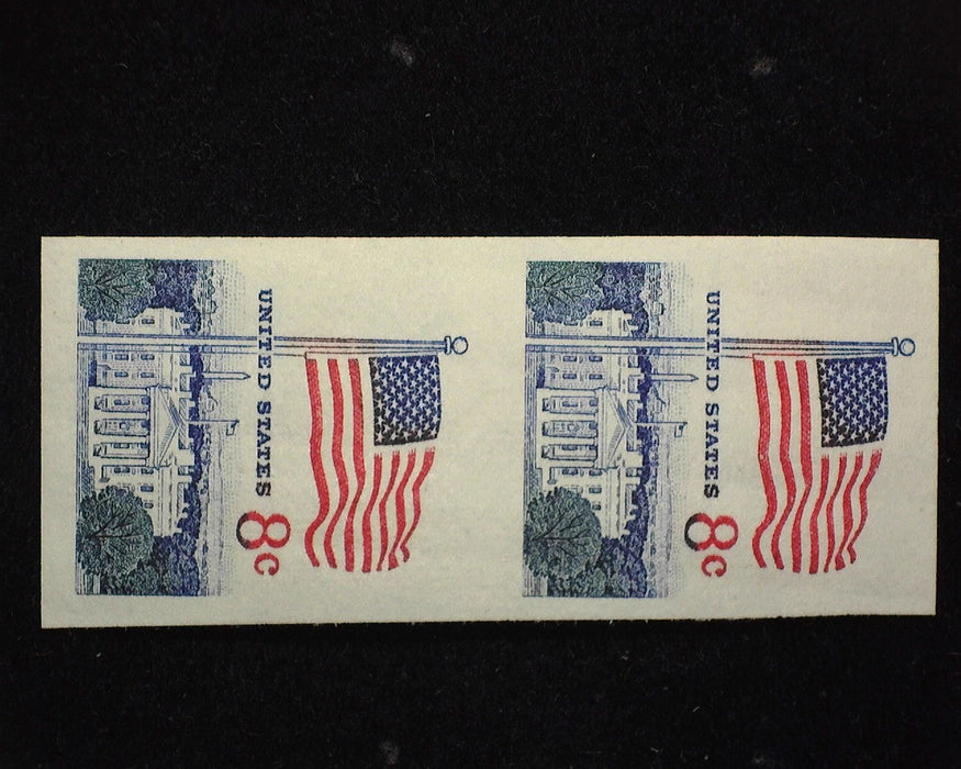 #1338Fi Vertical pair imperforated. Mint XF NH US Stamp