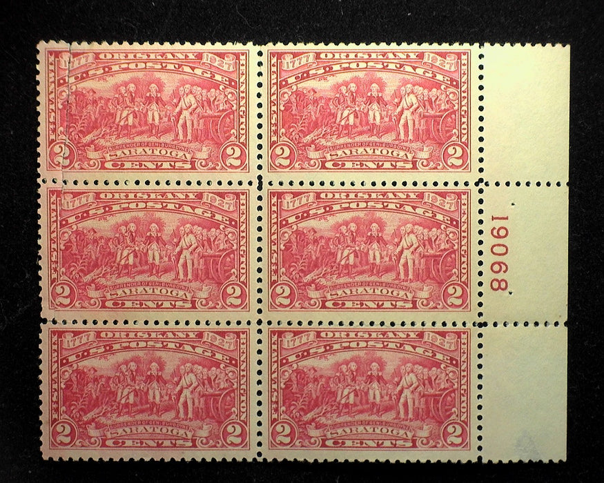 #644 2 cent Burgoyne. Plate Block #19060. Upper left stamp has sealed tear. Mint VF/XF LH US Stamp