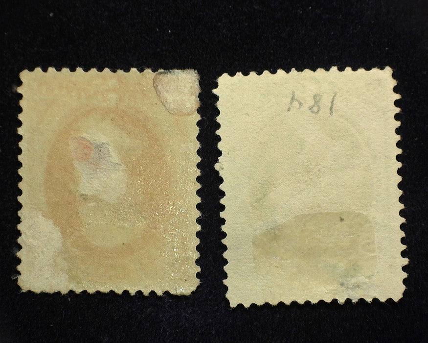 #183, 184 Both with small thins. Used F/VF No gum US Stamp