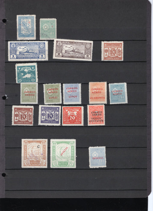 Paraguay BoB Stamp Lot Approx Cat $135 Airmail,Semi-post , Interior Office