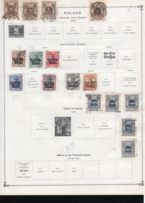 Poland BoB, Postage Due, Occupation, Stamp Lot, Approx Cat $233