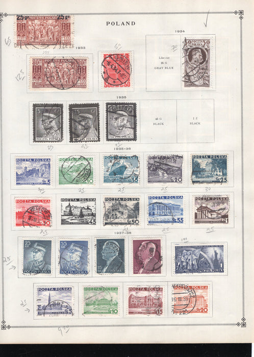 Poland Postage, Occupation, Stamp Lot, Approx Cat $95