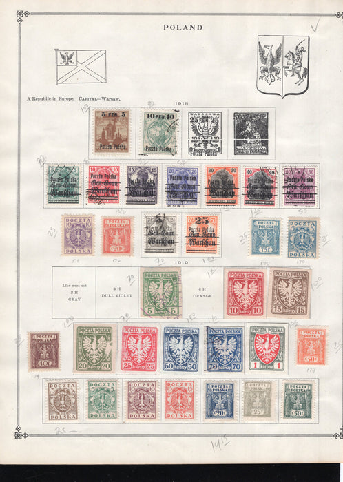 Poland Postage, Occupation, Stamp Lot, Approx Cat $95