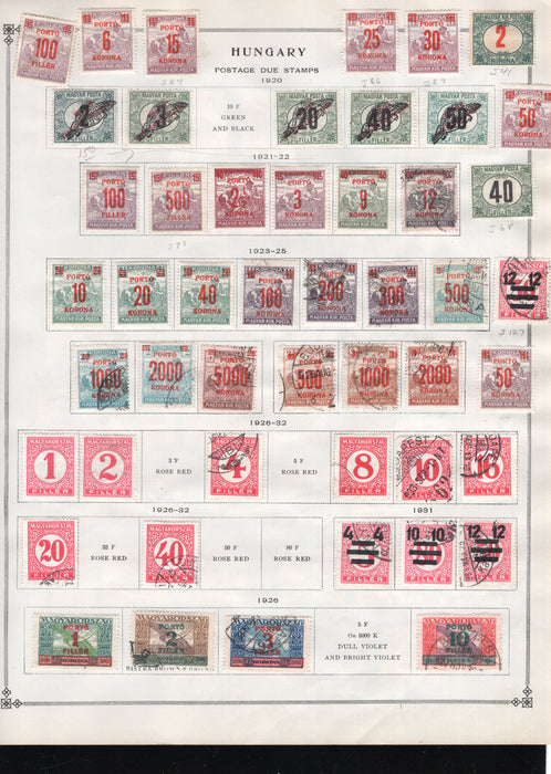 Hungary Bob, Airmail, Postage Due,  Semi-Post, Stamp Lot, Approx Cat $99