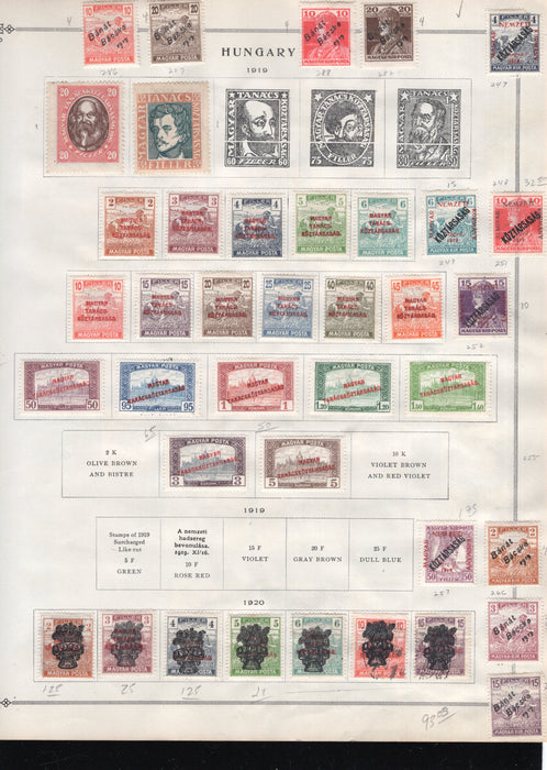 Hungary Postage, Occupation, Stamp Lot, Approx Cat $570