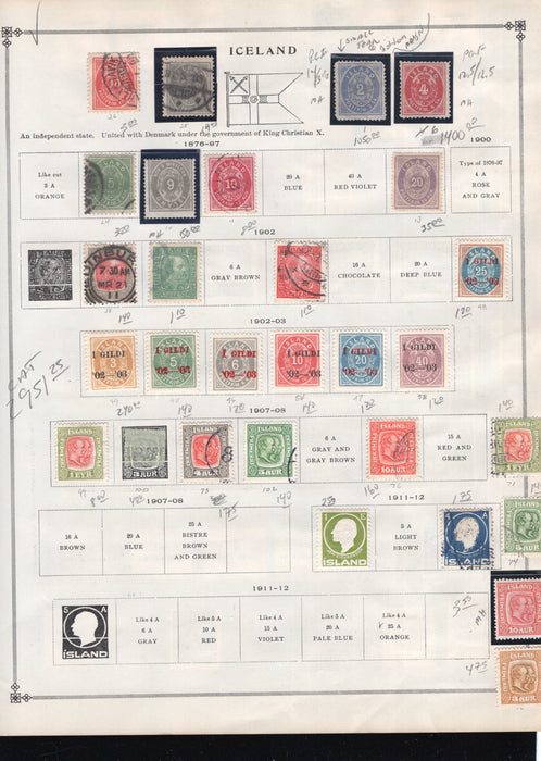 Iceland Postage, Airmail, Semi-Post,Stamp Lot, Approx Cat $3700