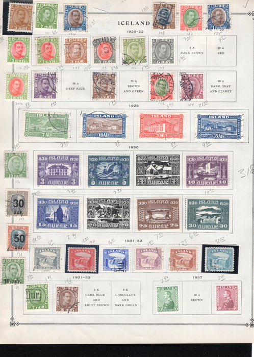 Iceland Postage, Airmail, Semi-Post,Stamp Lot, Approx Cat $3700