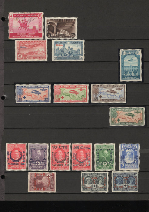 Spain BoB, Airmail, Semi-Post,Malaga, Special Delivery, Stamp Lot, Approx Cat $741